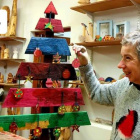 Alison decorating the Christmas tree